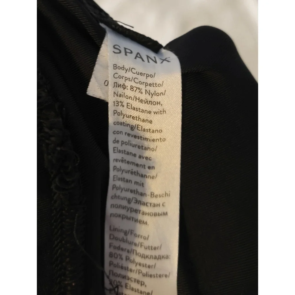 SPANX Faux Leather Moto Leggings XL Black High‎ Rise Shaping Ponte